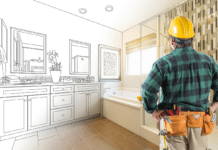a contractor visualizing a kitchen design