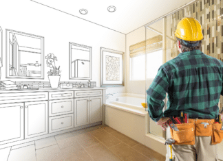 a contractor visualizing a kitchen design