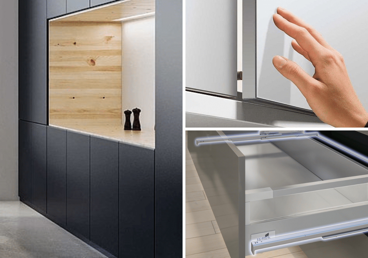 Handle Less Drawer Opening What You Need To Know About Handleless Kitchen Cabinets