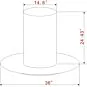 K1010 36" Island Mounted Range Hood RTA Kitchen Cabinets thumbnail