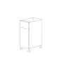 Glossy White 12" Base Cabinet 1 Door & 1 Drawer - RTA thumbnail