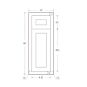 Dark Blue Inset Shaker 12" Base Cabinet - RTA thumbnail