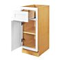 Snow White Inset Shaker 15" Base Cabinet- RTA thumbnail