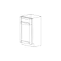 Pale Pine 18" Base Cabinet 1 Door & 1 Drawer - RTA thumbnail