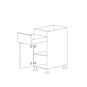 Dark Wood 18" Base Cabinet 1 Door & 1 Drawer - RTA thumbnail