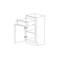 Pale Pine 18" Base Cabinet 1 Door & 1 Drawer - RTA thumbnail