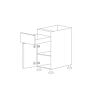 Dark Wood 21" Base Cabinet 1 Door & 1 Drawer - RTA thumbnail