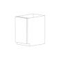 Off White Flat Panel 21" Full Door Base Cabinet - Assembled thumbnail