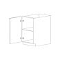 Off White Flat Panel 21" Full Door Base Cabinet - Assembled thumbnail