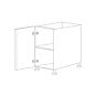 Lacquer White 24" Base Cabinet 1 Door - RTA thumbnail