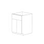 Charcoal Gray Flat Panel 24" Base Cabinet - Assembled thumbnail