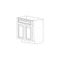 Romona Modern Gray 24" Base Cabinet - Assembled thumbnail