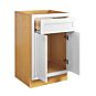 Snow White Inset Shaker 24" Base Cabinet- RTA thumbnail