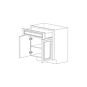 Catalina Coffee Square 24" Base Cabinet RTA thumbnail