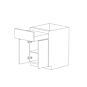 Charcoal Gray Flat Panel 24" Base Cabinet - Assembled thumbnail