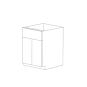 Off White Flat Panel 27" Base Cabinet - Assembled thumbnail