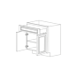Ivory Antique White 27" Base Cabinet RTA thumbnail
