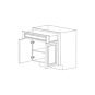 Romona Modern Gray 30" Base Cabinet - RTA thumbnail