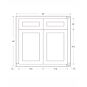 Vintage White Inset 30" Base Cabinet- RTA thumbnail