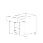 Walnut 33" Base Cabinet 2 Doors & 1 Drawer - RTA thumbnail
