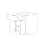 Chic Charcoal Flat Panel 33" Base Cabinet - Assembled thumbnail