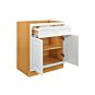 Vintage White Inset 30" Base Cabinet- RTA thumbnail