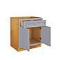 Dark Blue Inset Shaker 36" Base Cabinet- RTA thumbnail