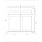 Dark Blue Inset Shaker 36" Base Cabinet- RTA thumbnail