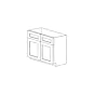 Jersey White Shaker 36" Base Cabinet with Drawer - RTA thumbnail
