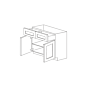 Jersey White Shaker 36" Base Cabinet with Drawer - RTA thumbnail