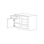 Aspen White Shaker 36" Blind Base Corner Cabinet - RTA thumbnail