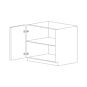 Charcoal Gray Flat Panel 36"-42" Base Blind Corner Cabinet - Assembled thumbnail