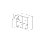 Jersey White Shaker 42" Blind Corner Base Cabinet with Drawer - RTA thumbnail