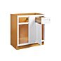 Snow White Inset Shaker 42" Blind Corner Base Cabinet - RTA thumbnail