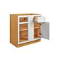 Vintage White Inset 42" Blind Corner Base Cabinet - RTA thumbnail