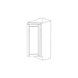 Aspen White Shaker 12" Base End Shelf Cabinet - Right - RTA thumbnail