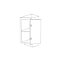 Aspen White Shaker 12" Base End Shelf Cabinet - Right - RTA thumbnail