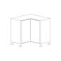 Lacquer White 33" Lazy Susan Base Cabinet - RTA thumbnail