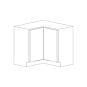 Ontario Beech Espresso 33" Lazy Susan Corner Base Cabinet - RTA thumbnail