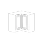 Snow White Inset Shaker 33" Lazy Susan Corner Base Cabinet - RTA thumbnail