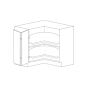 Off White Flat Panel 33" Base Lazy Susan Cabinet - RTA thumbnail