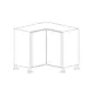 Walnut 36" Lazy Susan Base Cabinet - RTA thumbnail