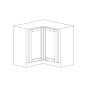Fresno Grey Shaker 36" Lazy Susan Corner Base Cabinet - Assembled thumbnail