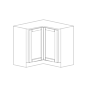 Attis Brown 36" Lazy Susan Base Cabinet - Assembled thumbnail