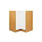 Snow White Inset Shaker 36" Lazy Susan Corner Base Cabinet - RTA thumbnail