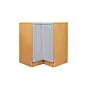 Dark Blue Inset Shaker 36" Lazy Susan Corner Base Cabinet - RTA thumbnail