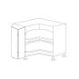 Walnut 36" Lazy Susan Base Cabinet - RTA thumbnail