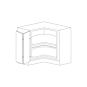 Arcadia Antique White 36" Lazy Susan Corner Base Cabinet - RTA thumbnail