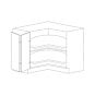 Chic Charcoal Flat Panel 36" Base Lazy Susan Cabinet - Assembled thumbnail
