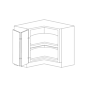 Ashton Grey Shaker 36" Lazy Susan Corner Base Cabinet  - RTA thumbnail